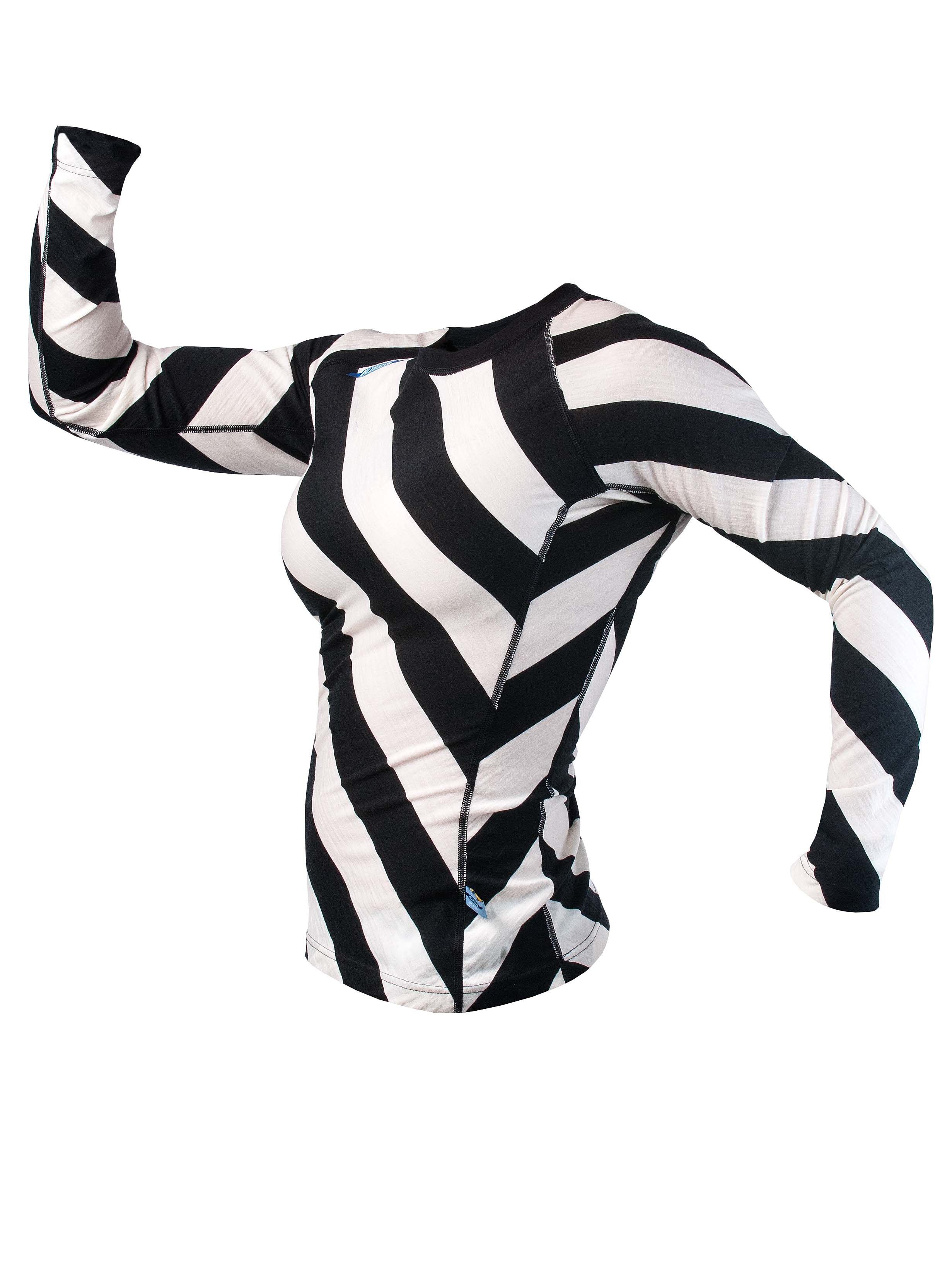 Dámské merino kalhoty KASK - Longjohn 160 3/4 Woman, zebra BW