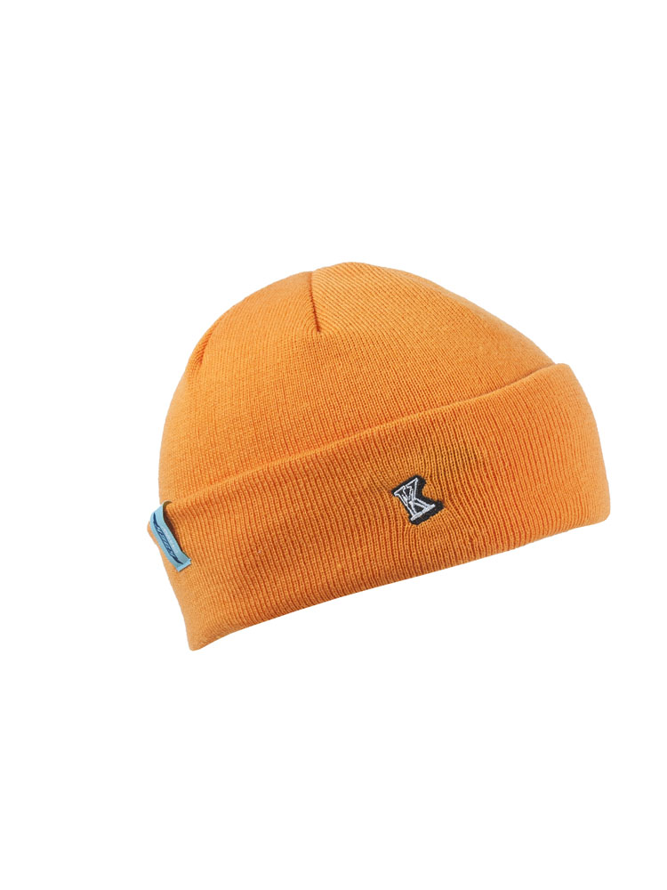 Dětská pletená čepice KASK - Kids Karamell 2, oranžová