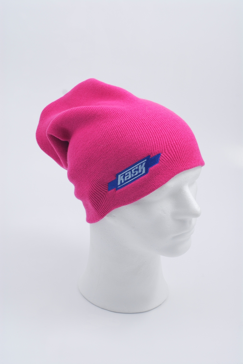 Pletená čepice KASK - Karamell, růžová