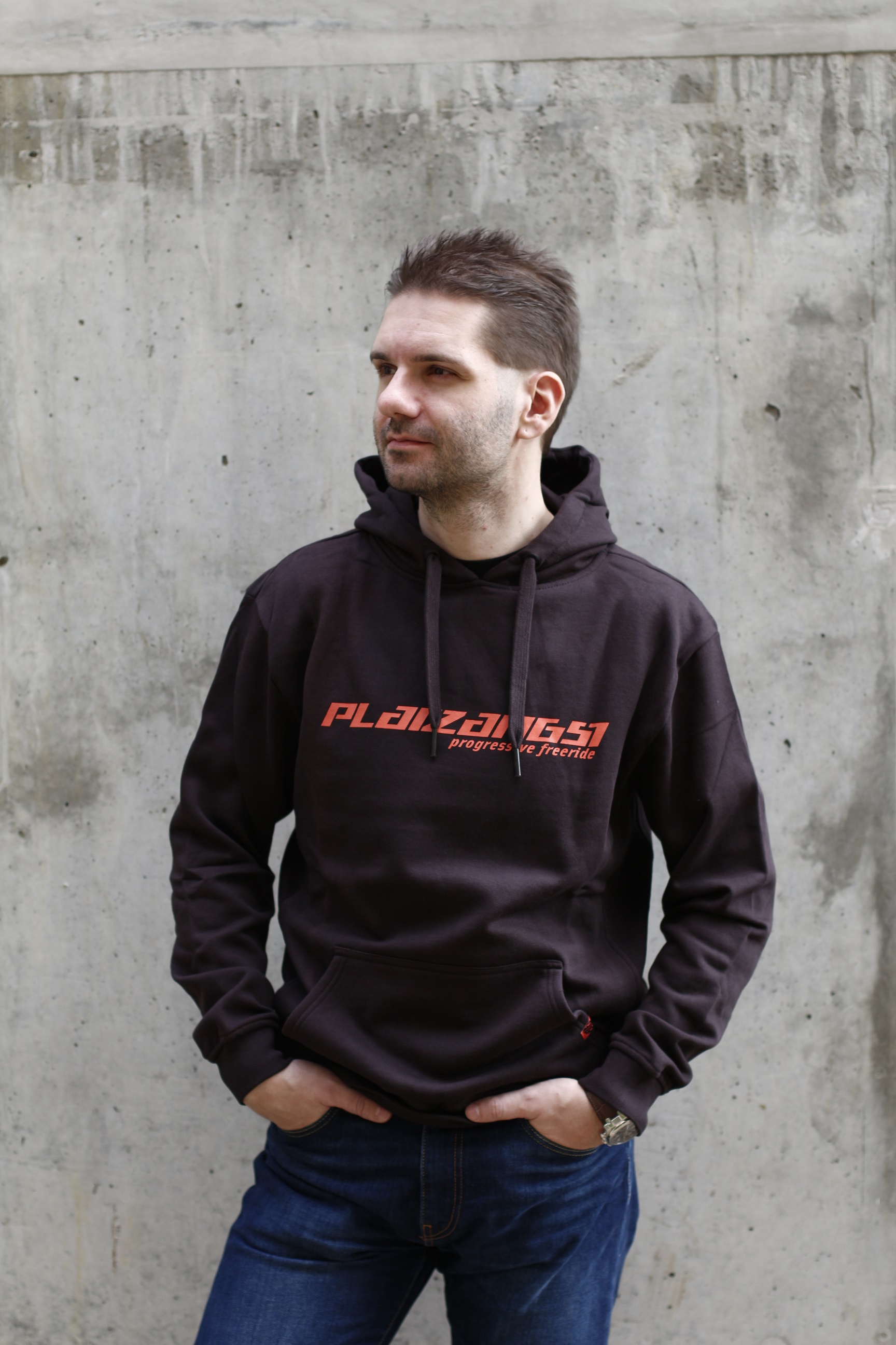 Pánská mikina Platzangst - Logo, černá