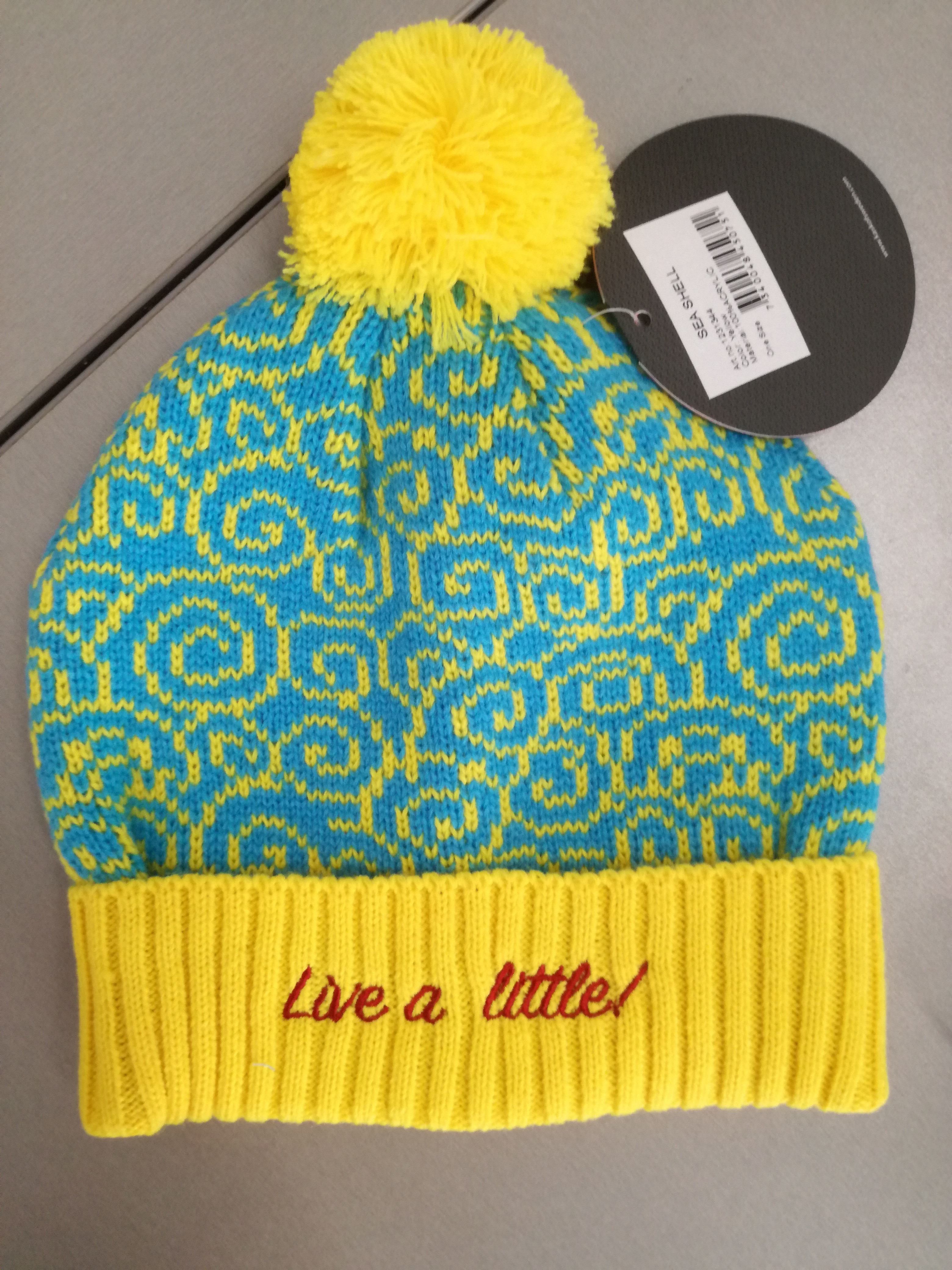 Pletená čepice KASK - Sea Shell, žlutá