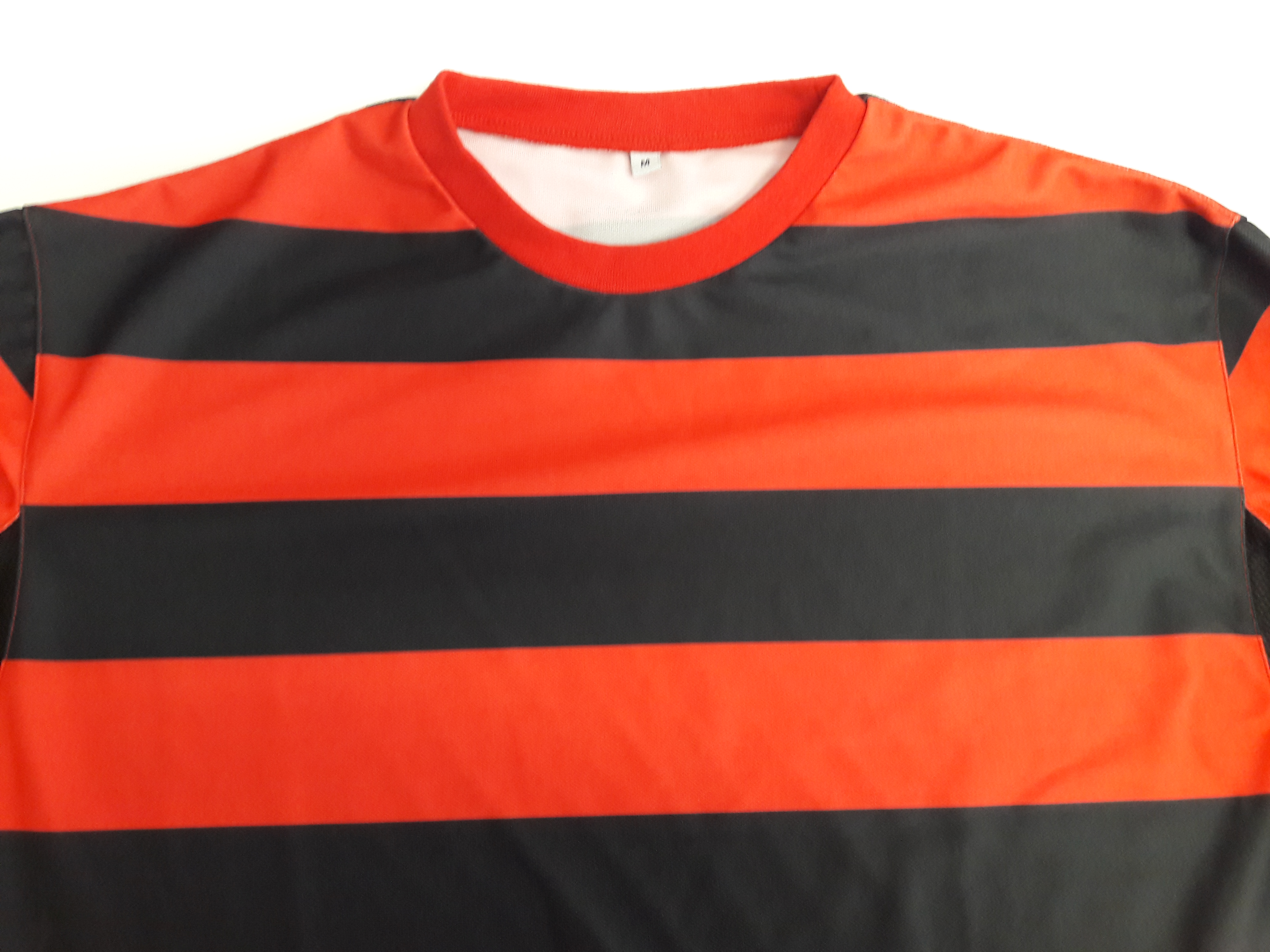 Pánský freeride dres Platzangst - Stripes, červená/černá