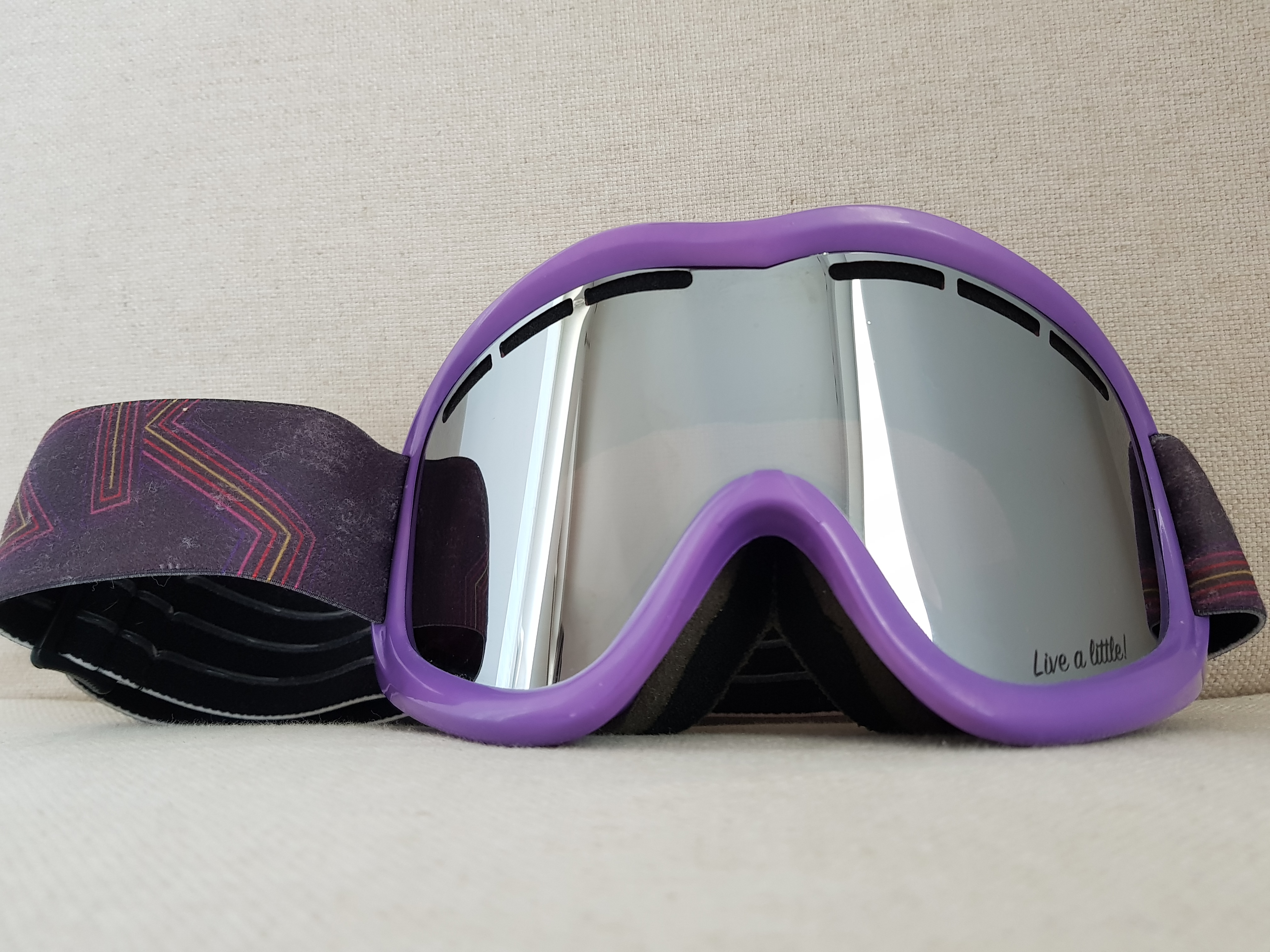 VZOREK Lyžařské brýle KASK - MASK 2 Stripe purple, fialová VLT Cat 3 (ROZBALENO SKLADEM)