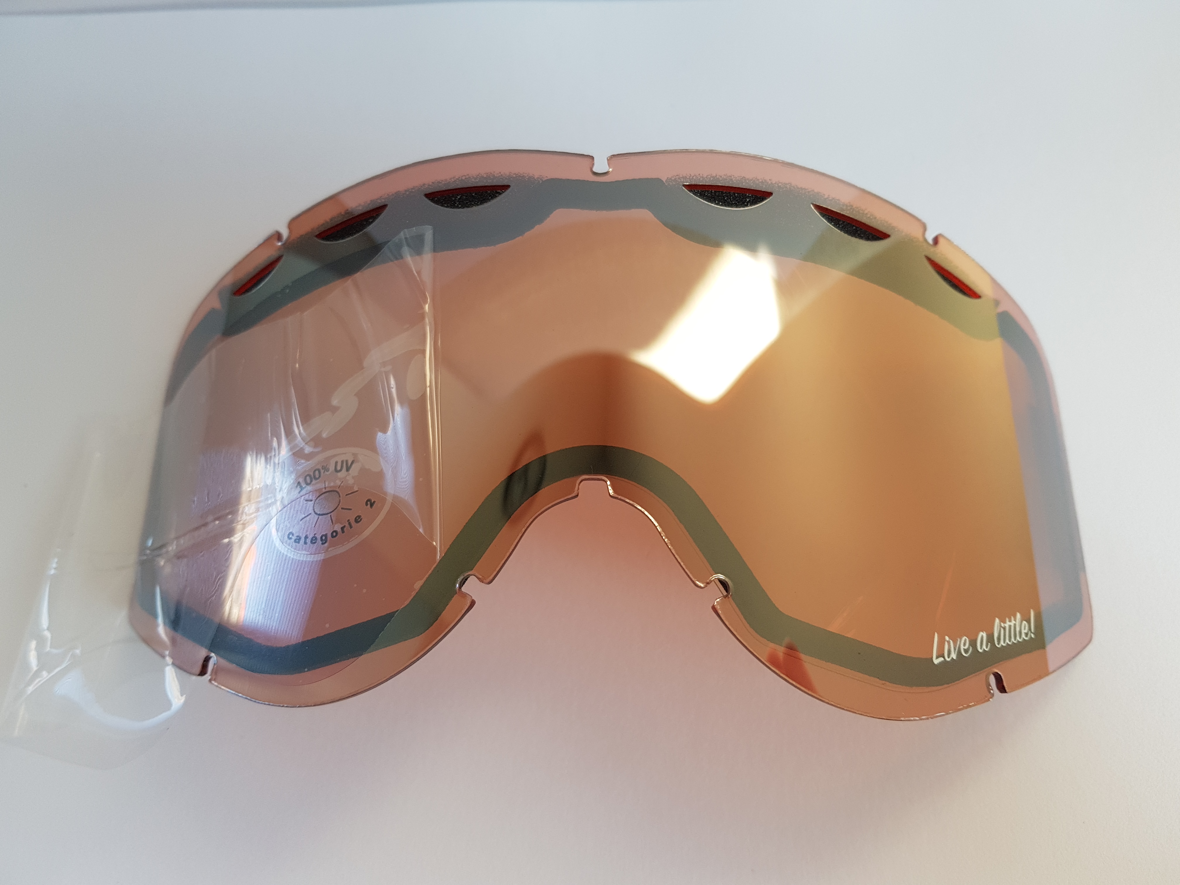 Zorník k lyžařským brýlím KASK - Lens Mask 3 Silver Mirror, Pink, VLT Cat 2