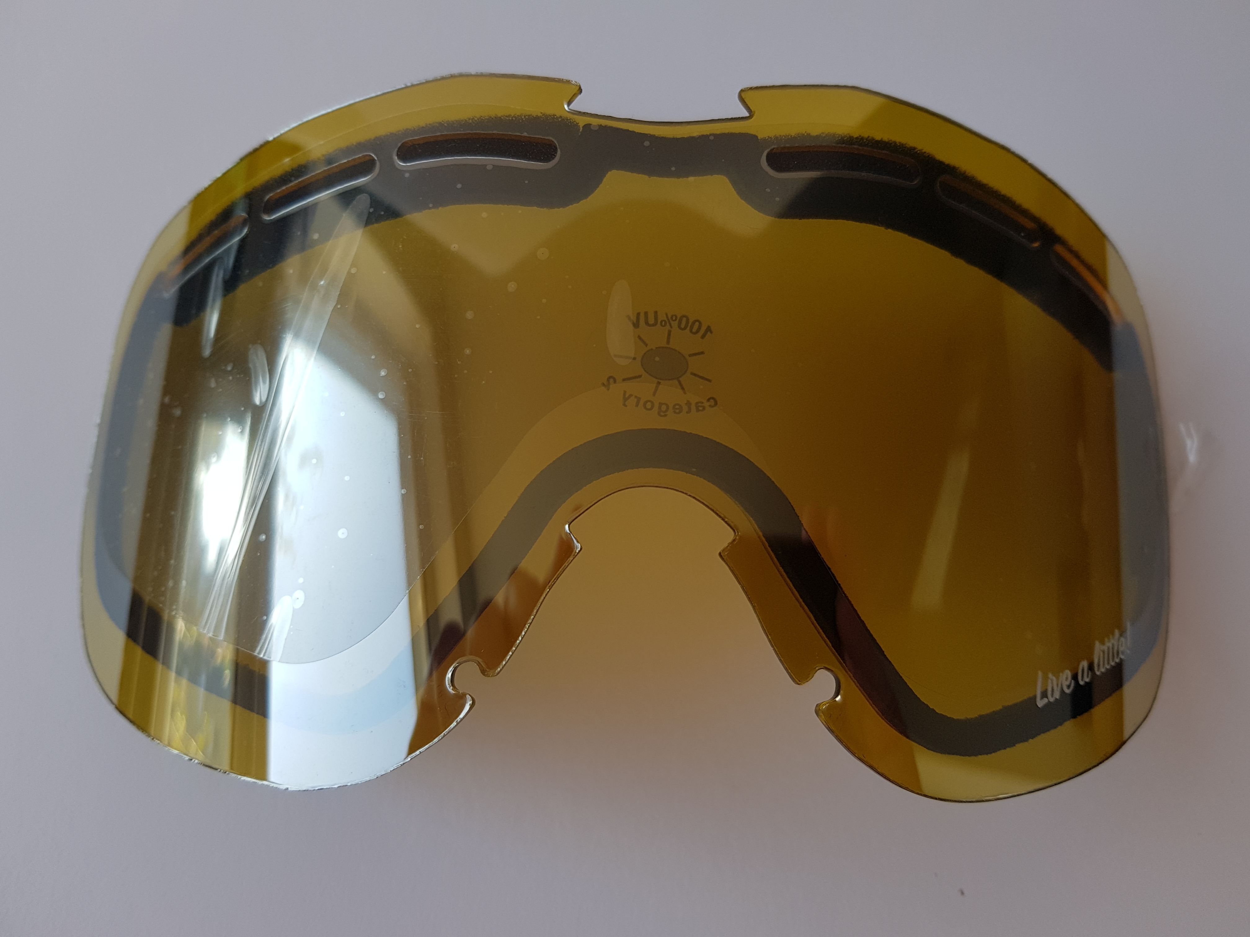 Zorník k lyžařským brýlím KASK - Lens Mask 2 Silver Mirror, Yellow base VLT Cat 2