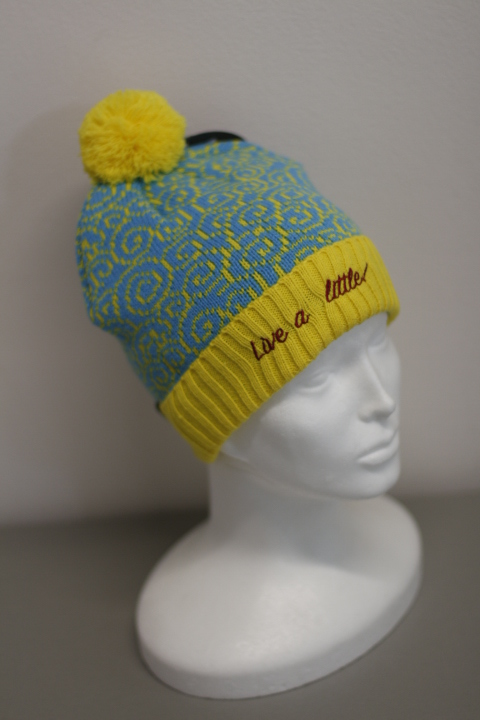 Pletená čepice KASK - Sea Shell, žlutá