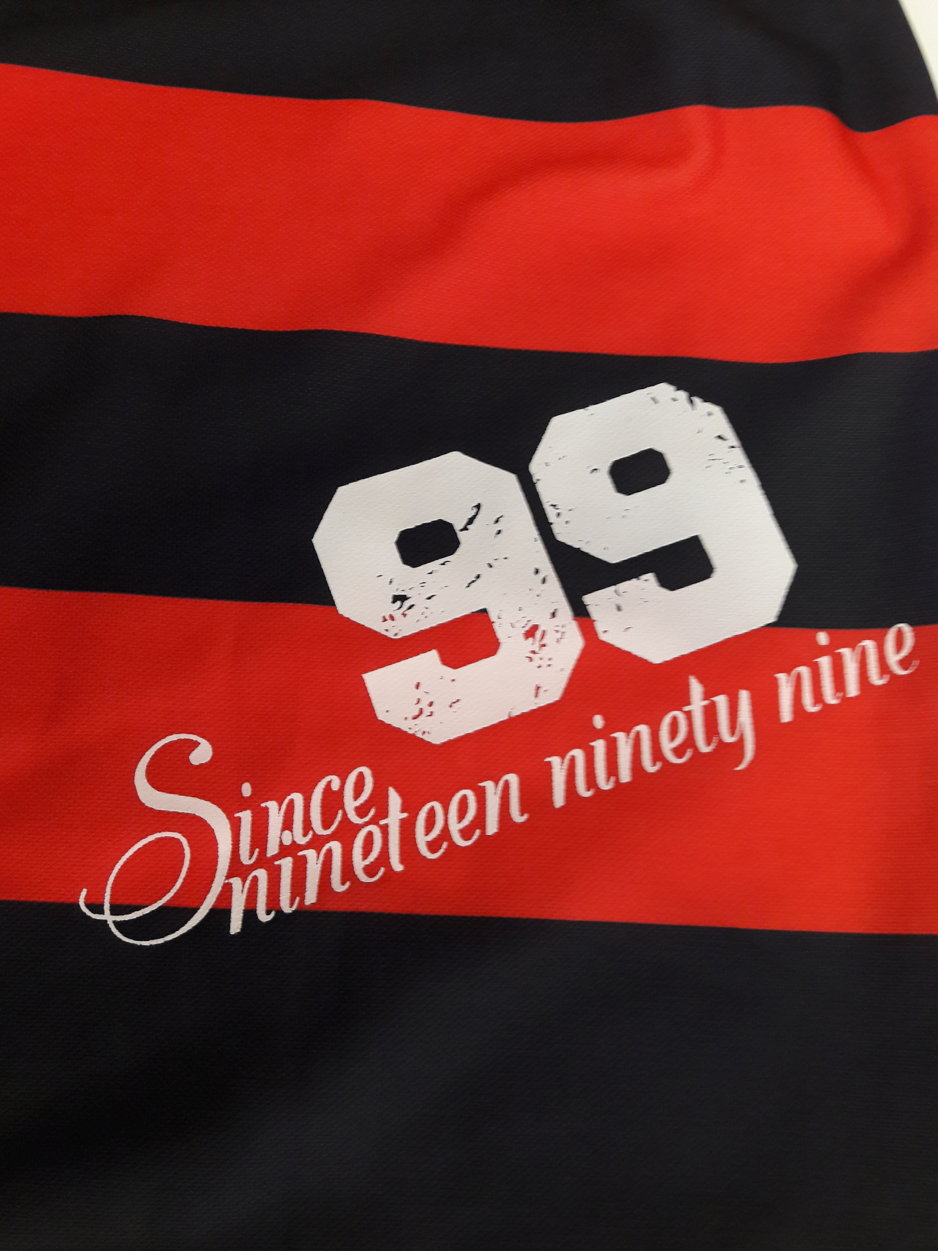 Pánský freeride dres Platzangst - Stripes, červená/černá