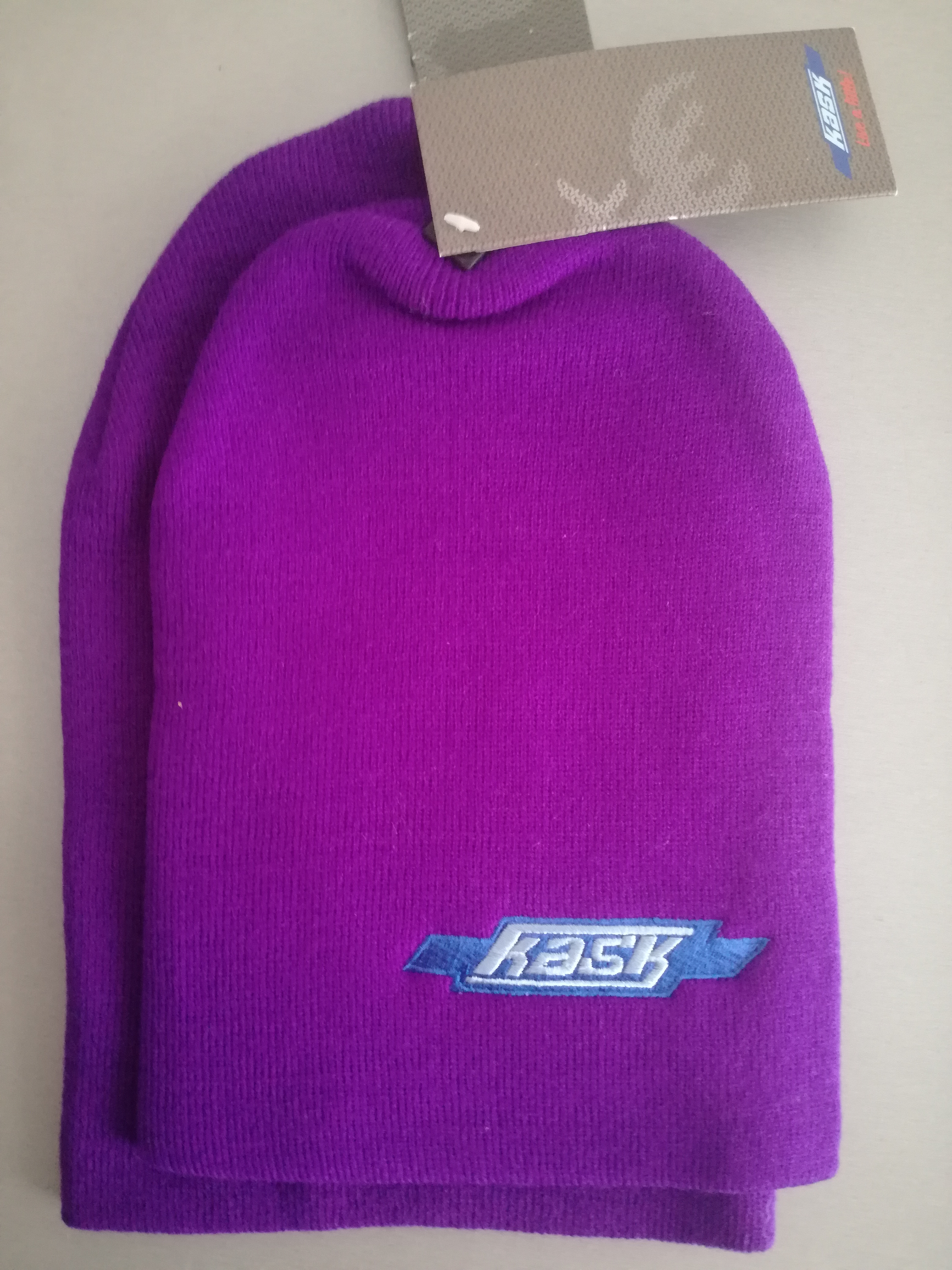 Dětská pletená čepice KASK - Kids Karamell, fialová