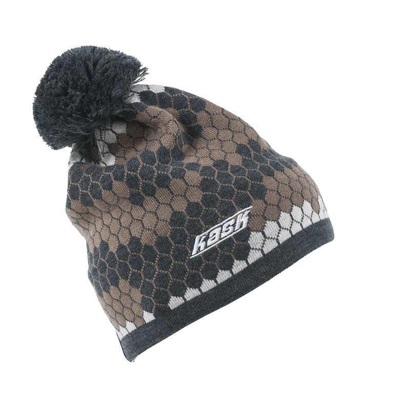 Dětská merino čepice KASK - Kids Python, hnědá