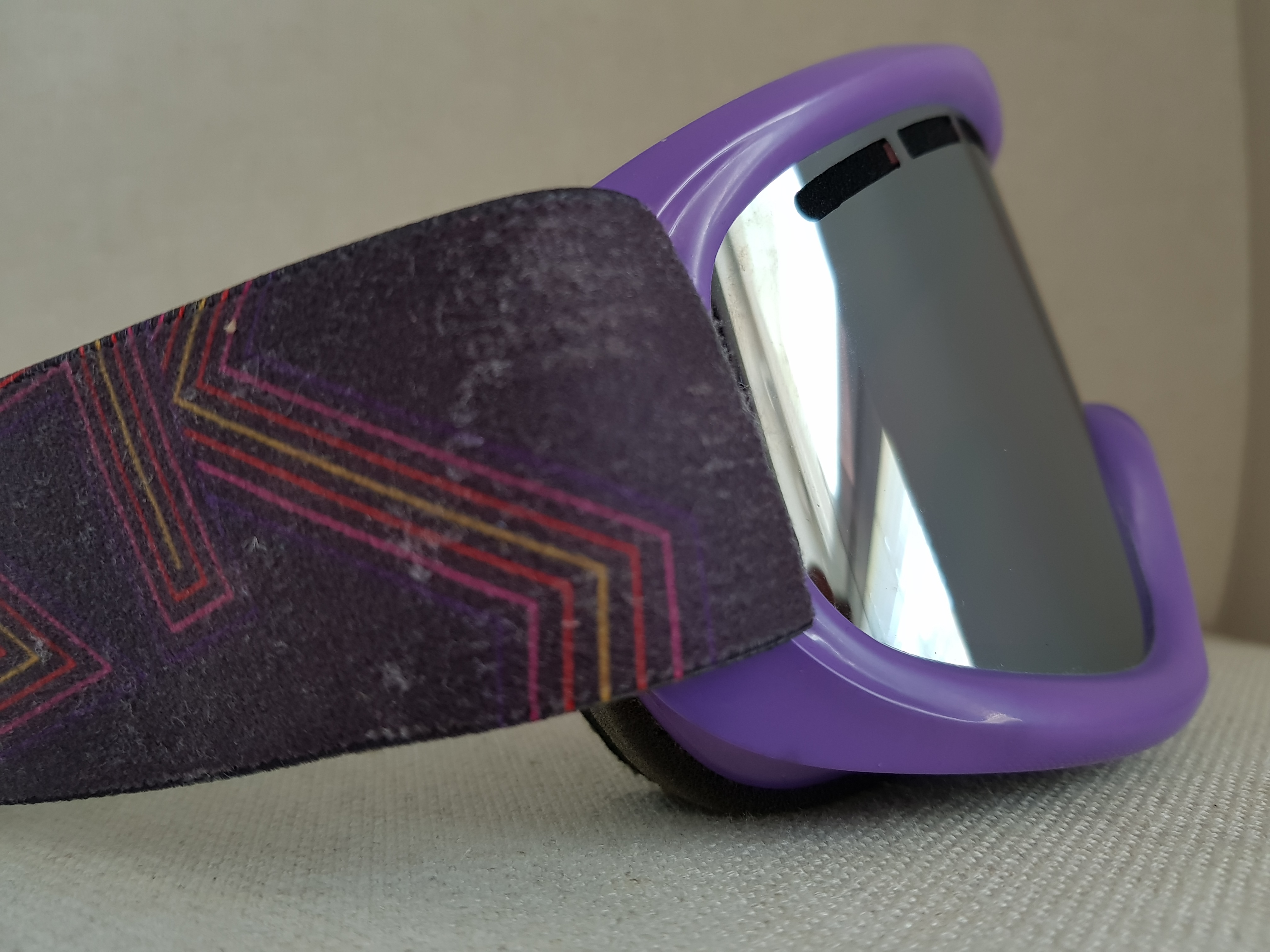 VZOREK Lyžařské brýle KASK - MASK 2 Stripe purple, fialová VLT Cat 3 (ROZBALENO SKLADEM)