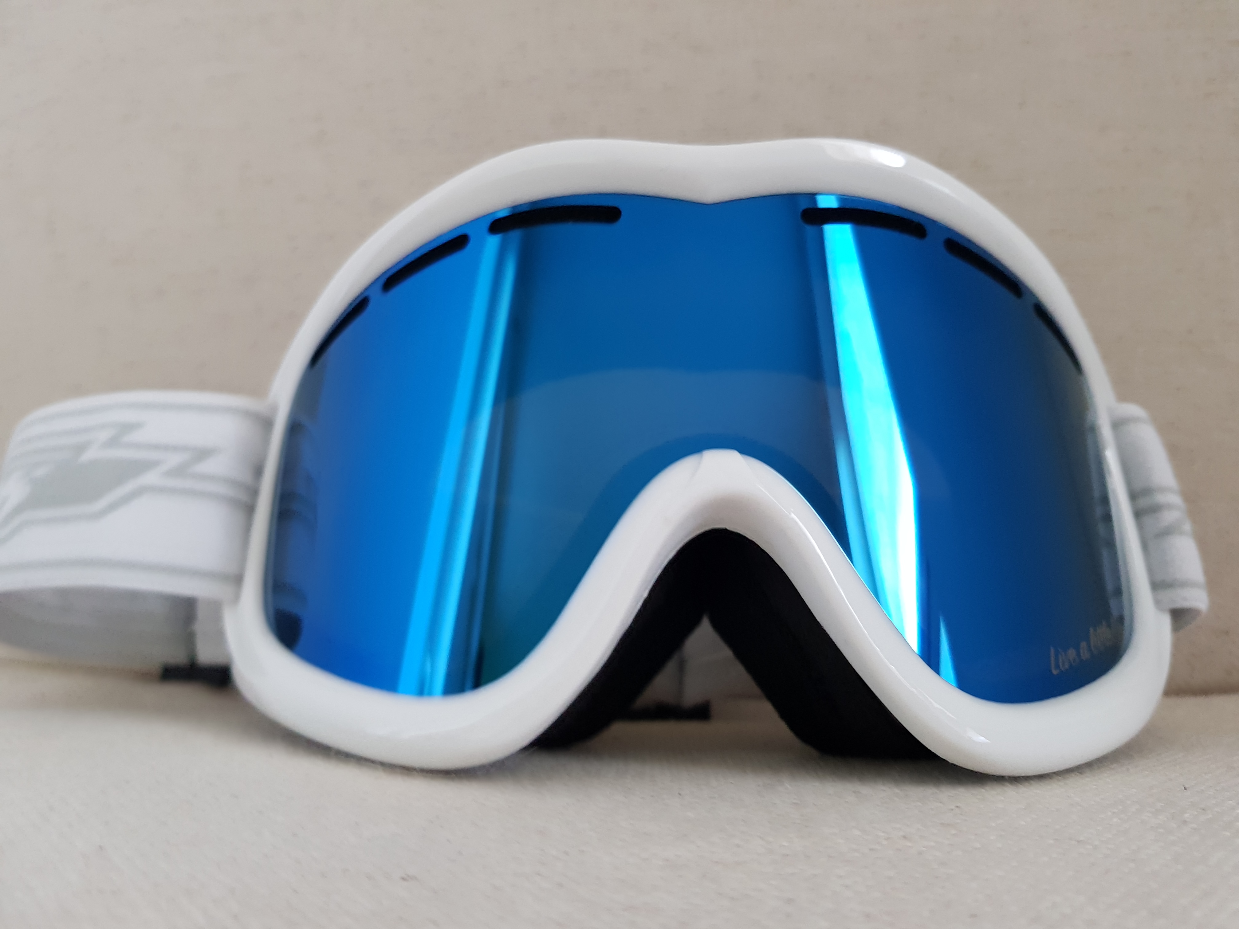 VZOREK Lyžařské brýle KASK - MASK 2 White, bílá VLT Cat 3 (ROZBALENO SKLADEM)