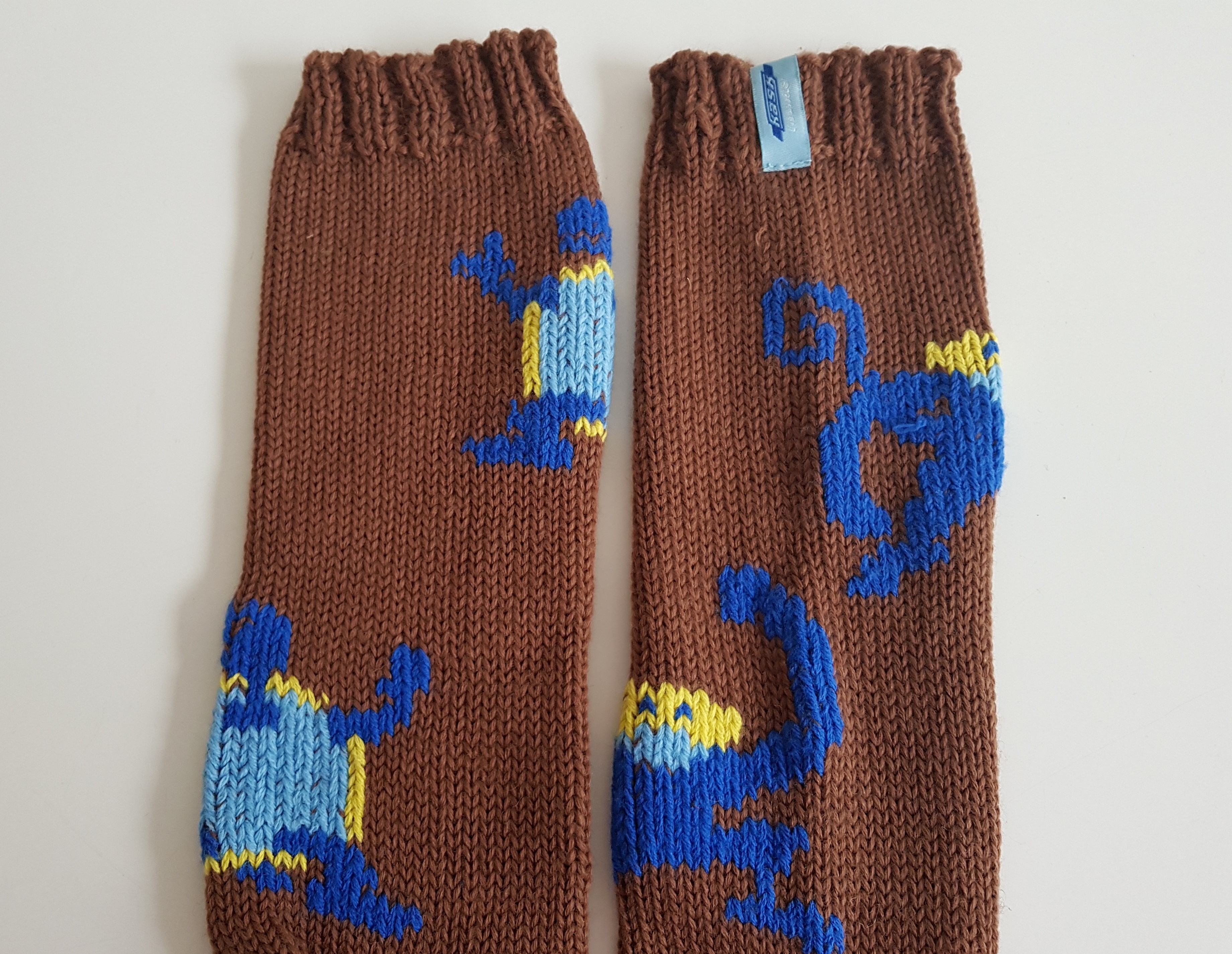 Pletené merino ponožky KASK - Apres Ski, hnědá