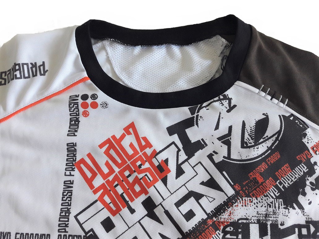 Pánský freeride dres Platzangst - Twister, white/brown 