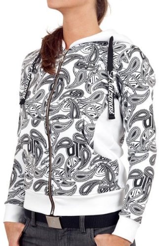 Dámská mikina Platzangst - Paisley, bílá/černá