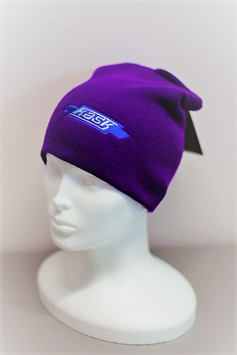Dětská pletená čepice KASK - Kids Karamell, fialová
