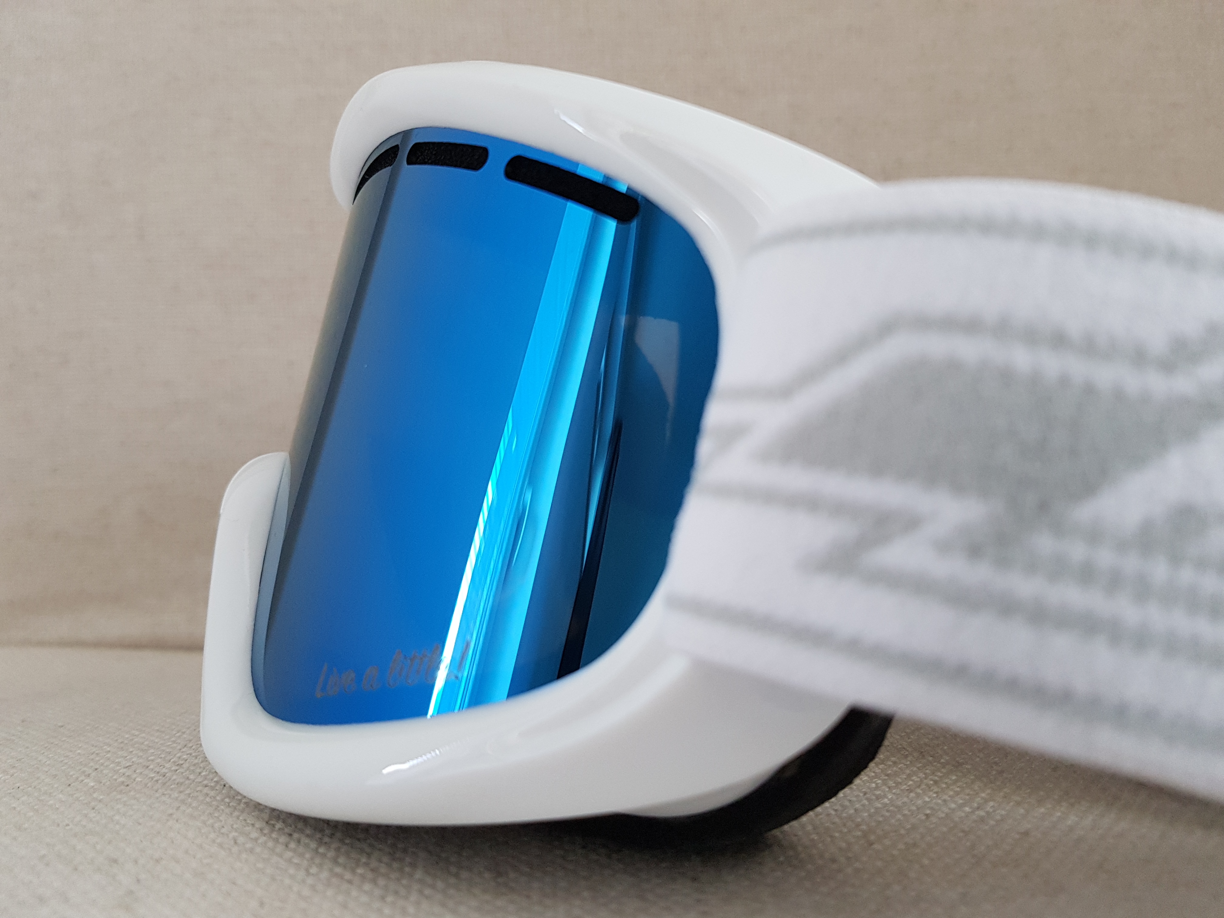 VZOREK Lyžařské brýle KASK - MASK 2 White, bílá VLT Cat 3 (ROZBALENO SKLADEM)