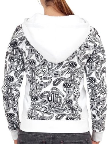 Dámská mikina Platzangst - Paisley, bílá/černá