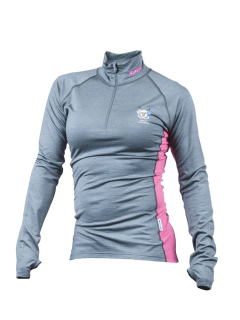 Dámské merino tričko KASK - Womens Polo HOT 200, šedá/růžová