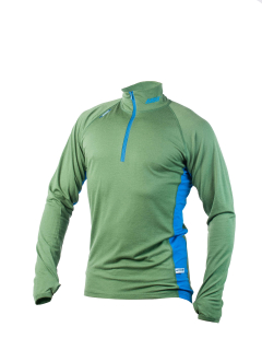 Pánské merino tričko KASK - Polo 200, zelená