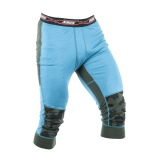 Pánské merino kalhoty KASK - Mens Longjohn WARM 160 3/4, tmavě zelená