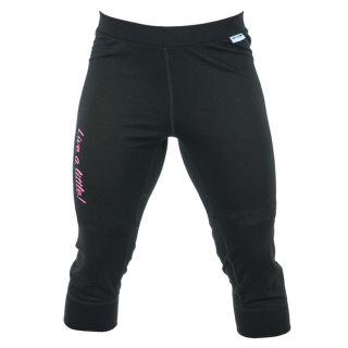 Dámské merino kalhoty KASK - Womens Longjohn WARM 160 3/4, černá