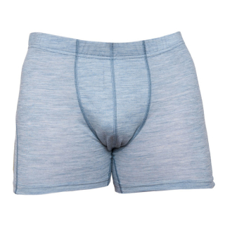 Pánské merino boxerky Kask - Blue melange (ROZBALENO SKLADEM)