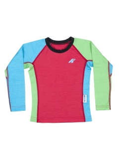 Dětské merino tričko KASK - Junior Crew 160, červená